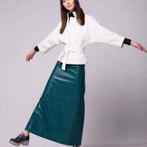 Teal Satin Skirt